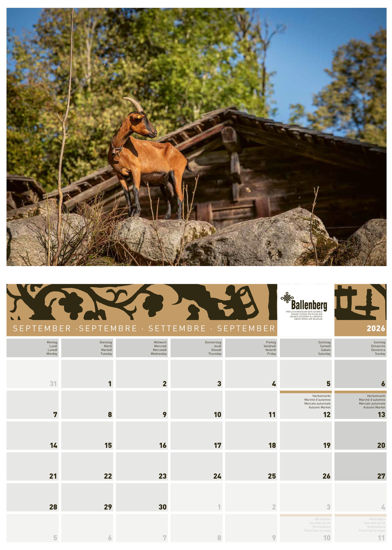 Bild von Kalender 2026